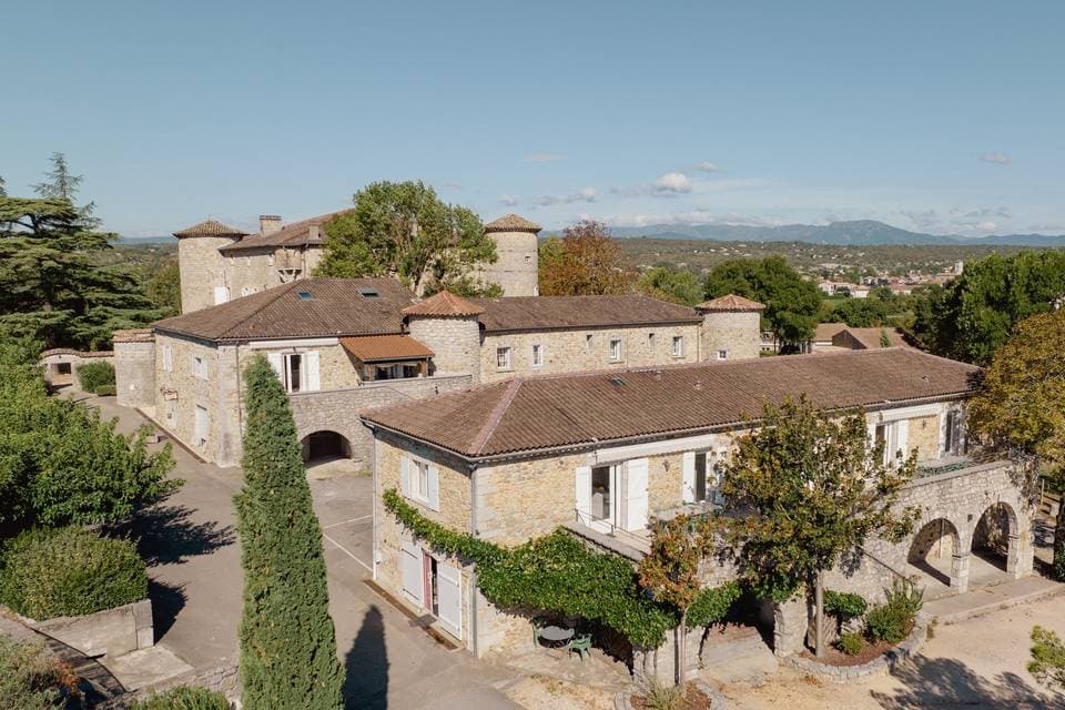 Vue aérienne du Château de Chaussy